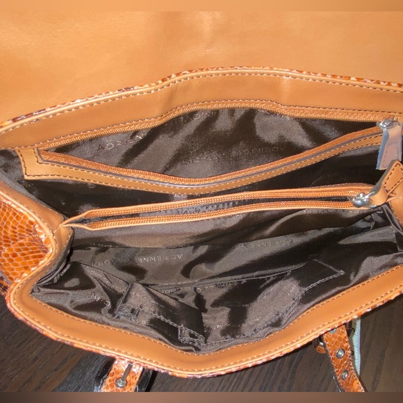 Adrienne Vittadini Python Medium Satchel Bag - Picture 9 of 11